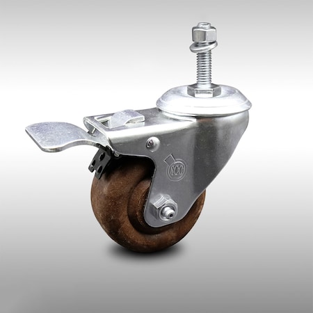 Service Caster 3.5 Inch SS High Temp Glass Filled Nylon 10mm Stem Caster Total Lock Brake SCC-SSTSTTL20S3514-GFNSHT-M1015